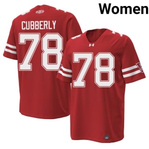 Colin Cubberly Women's University #78 Bucky Badger Red 1980 Throwback Jerseys 394953-780