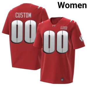Custom Red Badgers 2026 #00 Women 2026 Jerseys 860873-646