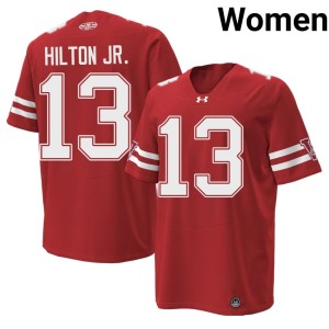 Eugene Hilton Jr. Limited 1980 Throwback Women's Red UW Badgers #13 Jersey 853837-191