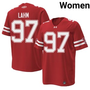 Gavin Lahm Women's Red #97 Bucky Badger 1980 Throwback NCAA Jerseys 891123-195