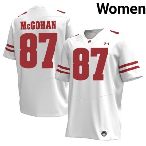 Jackson McGohan Wisconsin 2026 Womens White #87 Jersey 132292-184