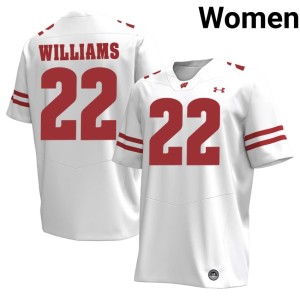 Jaylen Williams Limited Women's #22 Badgers White Jersey 308403-142