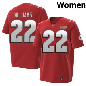 Jaylen Williams Womens Red NCAA #22 Wisconsin 2026 Jersey 137664-832