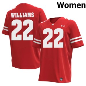 Jaylen Williams #22 University Red Wisconsin Badgers Womens Jersey 458399-301
