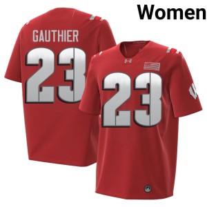 Landon Gauthier Wisconsin 2026 2026 #23 Red Womens Jersey 335626-792