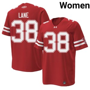 Mason Lane 1980 Throwback Red Womens #38 Alumni Wisconsin Badgers Jerseys 417081-129