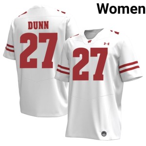 Raphael Dunn UW Badgers Limited White #27 Womens Jerseys 563765-459