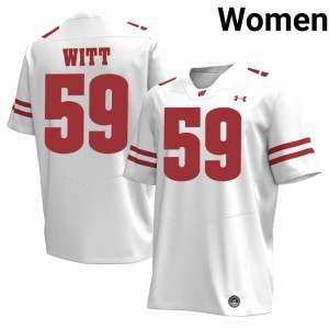 Aaron Witt White Women's #59 Wisconsin Game Jerseys 510228-569