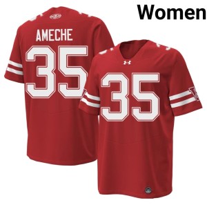 Alan Ameche #35 Red Wisconsin Badgers 2026-27 1980 Throwback Women Jersey 772376-463