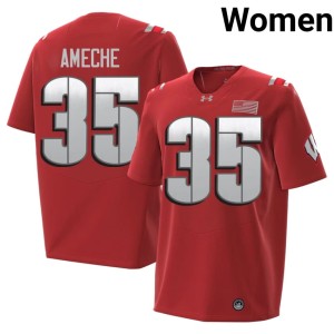 Alan Ameche Red 2026 Badgers Women 2026 #35 Jersey 222745-418