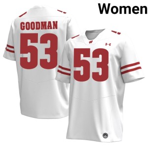 Andrew Goodman White #53 Wisconsin Badgers Player Women Jersey 443522-997