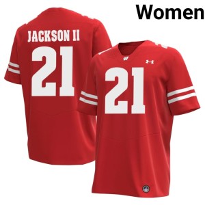 Bryan Jackson II Player Women's Badgers #21 Red Jersey 744202-143