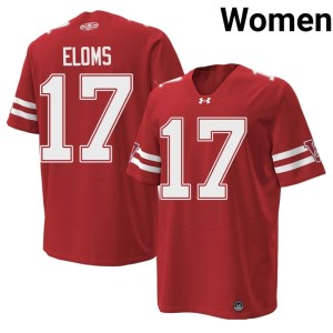 Carsen Eloms Women's Red University of Wisconsin #17 Official 1980 Throwback Jersey 539649-926