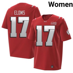 Carsen Eloms Womens 2026 Bucky Badger Red 2026-27 #17 Jerseys 450011-146