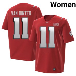 Carson Van Dinter Badgers #11 Red Women's NCAA 2026 Jersey 610028-441