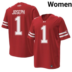 Colton Joseph Red Womens 1980 Throwback Replica University of Wisconsin #1 Jersey 191641-874