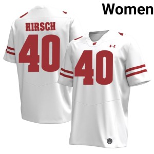 Elroy Hirsch Embroidery University of Wisconsin #40 Women White Jersey 741718-663