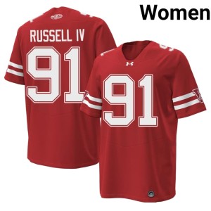Hammond Russell IV Womens #91 1980 Throwback UW Badgers Alumni Red Jerseys 349928-537