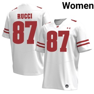 Hayden Rucci Wisconsin #87 Women's White High School Jerseys 733219-437