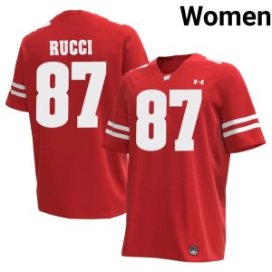 Hayden Rucci Wisconsin #87 Women Red Official Jersey 951292-774