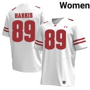 Jacob Harris #89 UW Badgers 2026-27 Womens White Jerseys 956002-246