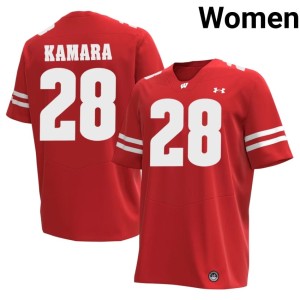Jon Jon Kamara Red Badgers Women #28 Stitched Jersey 584005-826