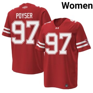 Junior Poyser Women's 1980 Throwback Game Badgers Red #97 Jersey 578471-520