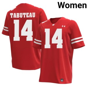 Keeyshawn Tabuteau #14 Alumni Womens Red Wisconsin Jerseys 927018-335