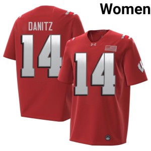 Liam Danitz Wisconsin Womens #14 2026 Red 2026 Jerseys 357111-392