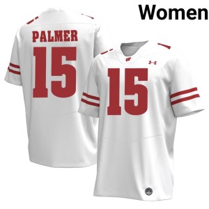 Nate Palmer White University of Wisconsin #15 Official Womens Jersey 478244-683