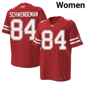 Ryan Schwendeman Red Women NCAA 1980 Throwback #84 Wisconsin Jersey 999791-616