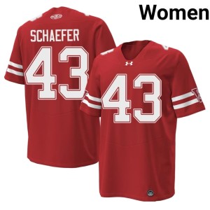 Taylor Schaefer 1980 Throwback Red NCAA UW Women's #43 Jersey 671308-983