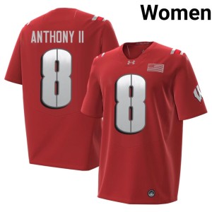 Vinny Anthony II 2026-27 2026 UW Badgers Red Women's #8 Jersey 178244-393