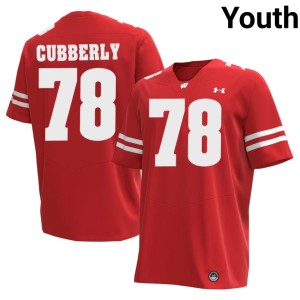 Colin Cubberly #78 Red Youth Stitched Wisconsin Badgers Jerseys 854572-542