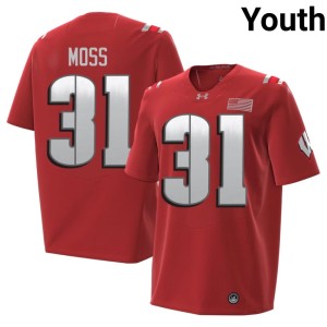 Dashuan Moss 2026-27 #31 Red 2026 Youth UW Badgers Jerseys 237030-996