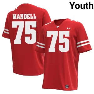 Emerson Mandell 2026-27 Red Badgers #75 Youth Jerseys 761940-615