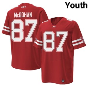 Jackson McGohan #87 Limited Red Badgers Youth 1980 Throwback Jerseys 582243-344