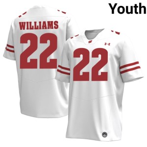 Jaylen Williams #22 White Youth UW Badgers Limited Jerseys 874144-133
