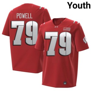 Logan Powell Badgers Youth #79 2026 Red 2026-27 Jerseys 862617-996