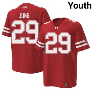 Matt Jung #29 1980 Throwback Red Youth High School Wisconsin Badgers Jersey 895103-826