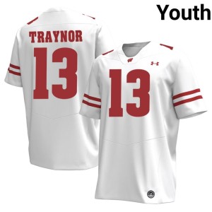Matthew Traynor Youth Alumni #13 Badgers White Jerseys 235292-410