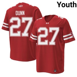 Raphael Dunn Youth Red 1980 Throwback #27 Game Wisconsin Badgers Jersey 398340-815