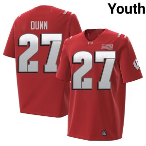 Raphael Dunn #27 Red Youth Official Wisconsin 2026 Jerseys 763059-317