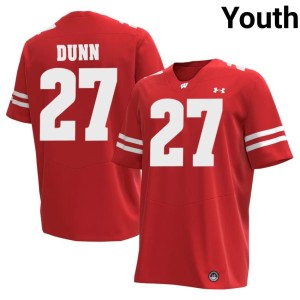 Raphael Dunn Youth Red Badgers Official #27 Jerseys 821944-605