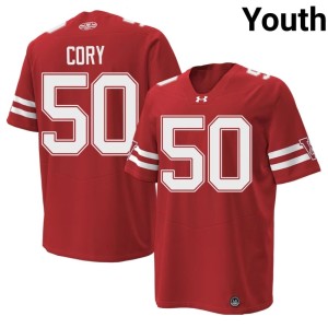 Ryan Cory 1980 Throwback Alumni #50 Youth Red Bucky Badger Jerseys 597004-927