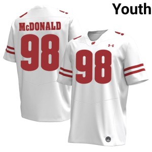 Will McDonald White Limited #98 Bucky Badger Youth Jerseys 340335-568