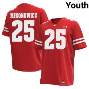 Will Mikonowicz Youth 2026-27 #25 Wisconsin Badgers Red Jersey 990226-138