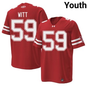 Aaron Witt Bucky Badger 1980 Throwback #59 Youth 2026 Red Jerseys 303274-767