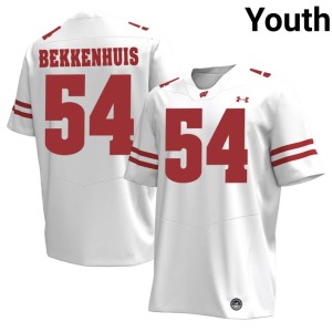 Brady Bekkenhuis Youth Wisconsin Badgers Alumni #54 White Jerseys 614468-332