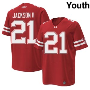 Bryan Jackson II Youth UW Badgers Red 1980 Throwback Alumni #21 Jersey 983828-820